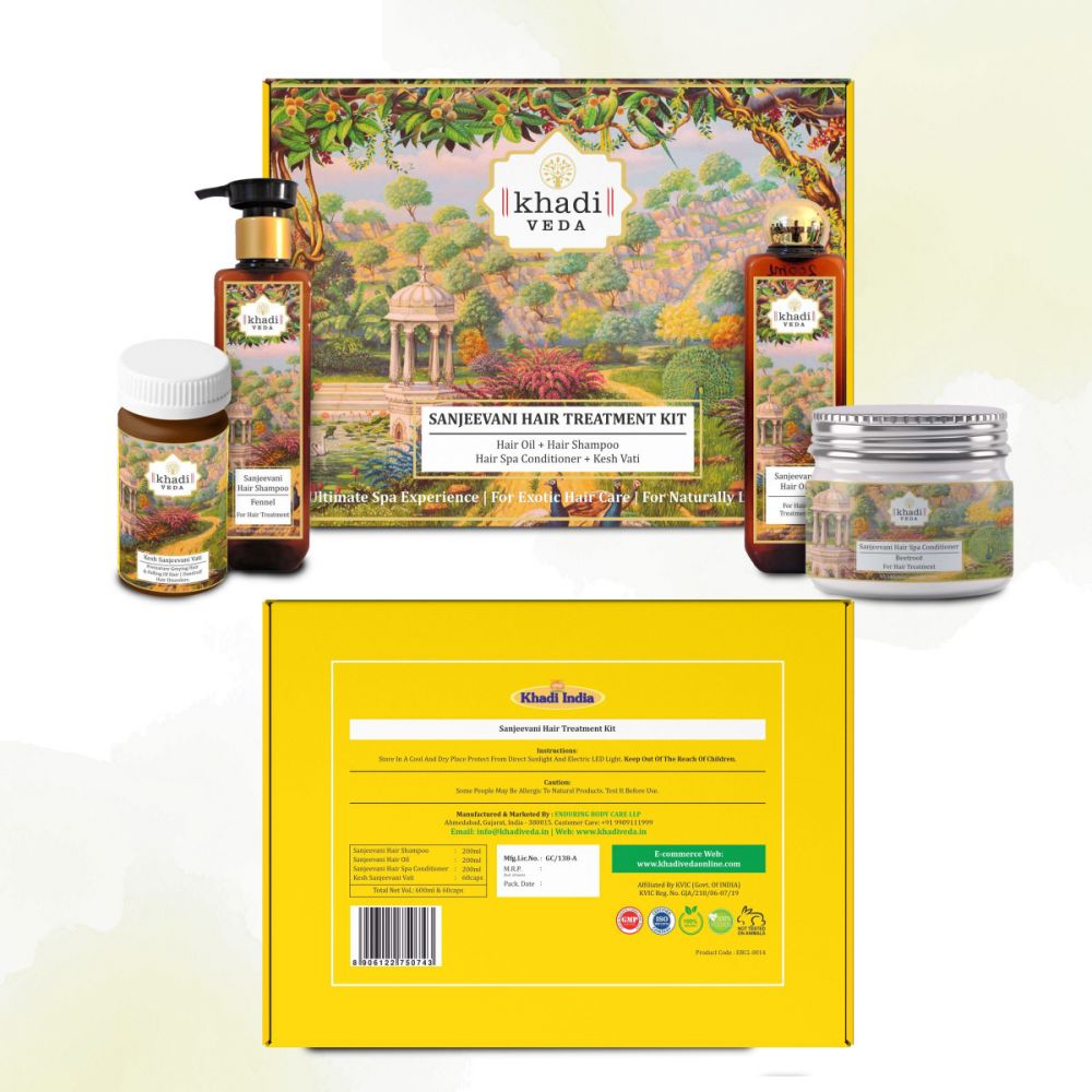 Khadi Veda Hair Treatment Kit Natural Haircare For Spa Treatment Khadi Veda Hair Treatment Kit Natural Haircare For Spa Treatment